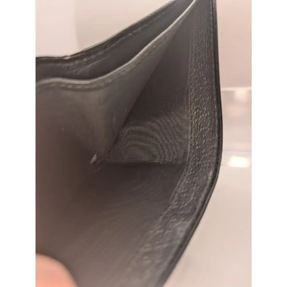 Authentic Gucci Animalier Bee Bifold Wallet Black Leather Gold Bee Emblem